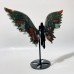 Africa Blood Stone Angel Wing With Stand