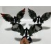 3 Pairs Africa Blood Stone Angel Wing With Stand