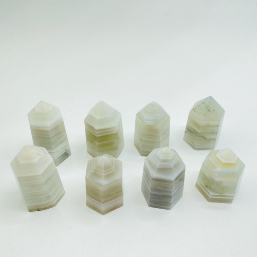 Mini Stripe Agate Tower Point Wholesale