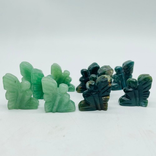 Green Aventurine & Moss Agate Butterfly Fairy Wholesale