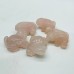 6 Types Mini Frog Carving Que Sera Rose Quartz Animals Wholesale