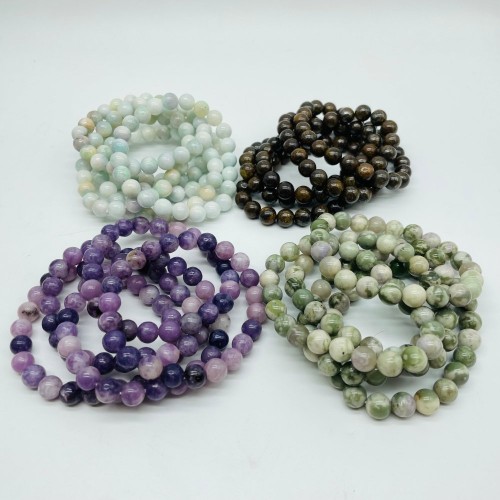 4 Types Bracelet Lepidolite & Pietersite Wholesale