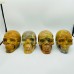 4 Pieces Large Crazy Agate Skull Carving