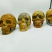 4 Pieces Large Crazy Agate Skull Carving