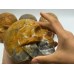 4 Pieces Large Crazy Agate Skull Carving