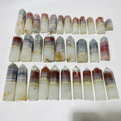 31 Pieces Stripe Agate Points