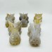 5 Pieces Beautiful Geode Agate Dragon Head Carving