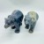 2 Pieces High Quality Geode Druzy Agate Bear Carving