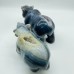 2 Pieces High Quality Geode Druzy Agate Bear Carving