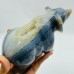 2 Pieces High Quality Geode Druzy Agate Bear Carving