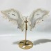 2 Pairs Stripe Agate Symmetry Butterfly Carving With Stand