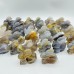 32 Pieces Geode Druzy Agate Rabbit Carving