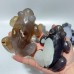 9 Pieces Large Beautiful Geode Druzy Agate Frog Carving