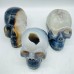 3 Pieces Geode Druzy Agate Skull Crystal Carving