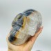 3 Pieces Geode Druzy Agate Skull Crystal Carving