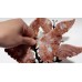 4 Pairs Pink Agate Butterfly Wing Carving With Stand