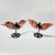 2 Pairs Pink Agate Pegasus Wing Crystal Carving With Stand