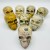 8 Pieces Beautiful Crazy Agate Skull Carving