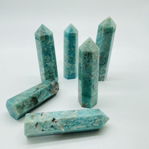 Amazonite&Quartz Mixed Stone Symbiosis Tower Point Wholesale