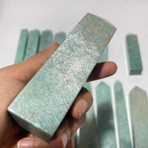 18 Pieces Large Amazonite Four-Sided Tower Points