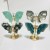 4 Pairs Beautiful Butterfly Carving With Stand Moss Agate Trolleite