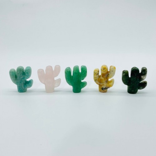 5 Types Mini Cactus Carving Crystal Wholesale