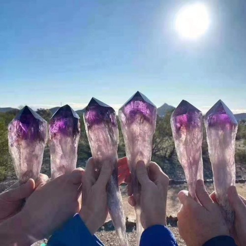 Polished Amethyst Point Wand Specimen Wholesale