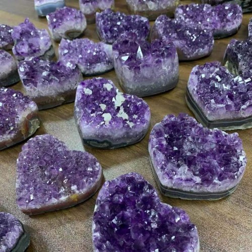 Amethyst Quartz Heart Stone Wholesale