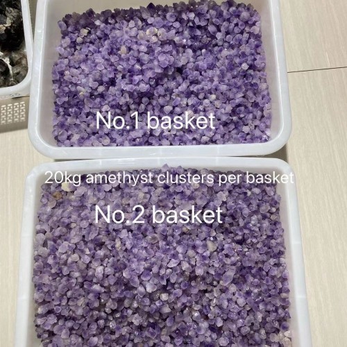 20kg(44lbs) Amethyst Cluster Basket Crystal Wholesale