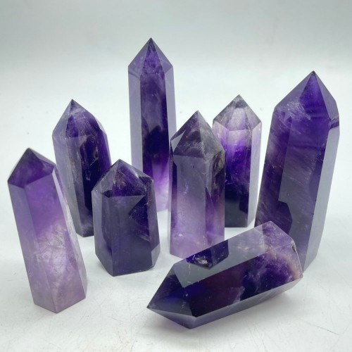 High Quality Deep Purple Amethyst Tower Point Wholesale