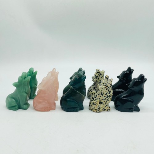 6 Types Wolf Carving Animals Wholesale