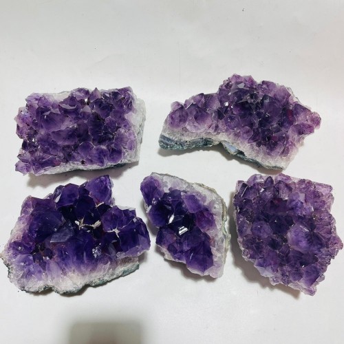 5 Pieces Deep Purple Large Amethyst Cluster