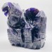 Large Unique Amethyst Dragon With Castle Carving