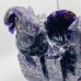 Large Unique Amethyst Dragon With Castle Carving