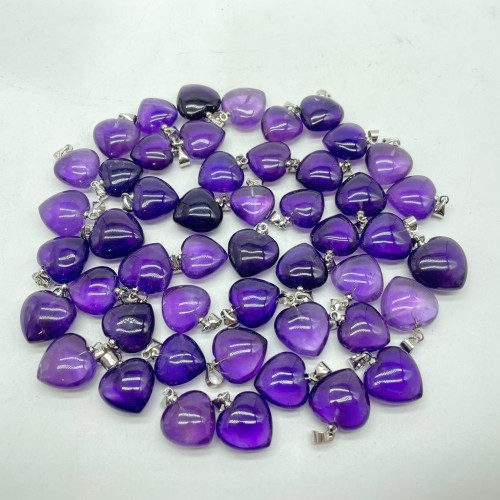 Beautiful Amethyst Heart Pendant Wholesale