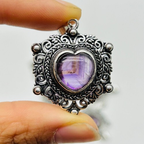 Amethyst Heart Pendant Wholesale