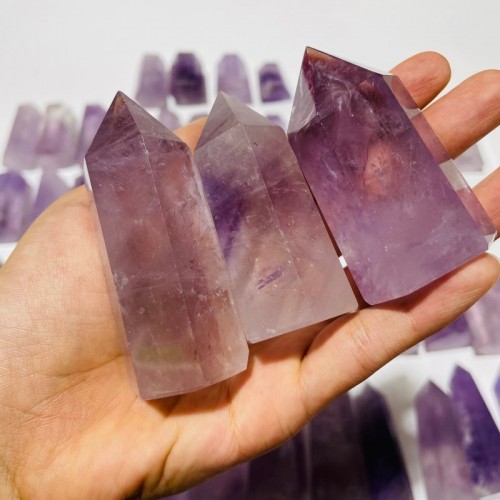 52 Pieces Fat Light Purple Lavender Amethyst Points