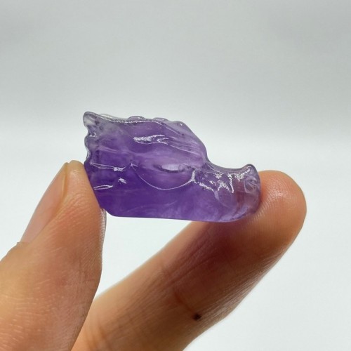 Mini Amethyst Dragon Head Carving Wholesale