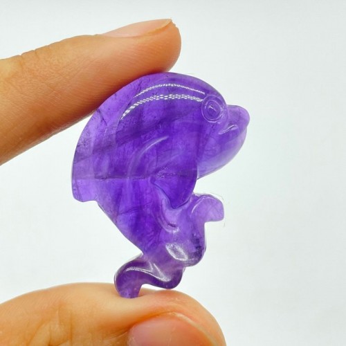 High Quality Amethyst Dolphin Carving Wholesale