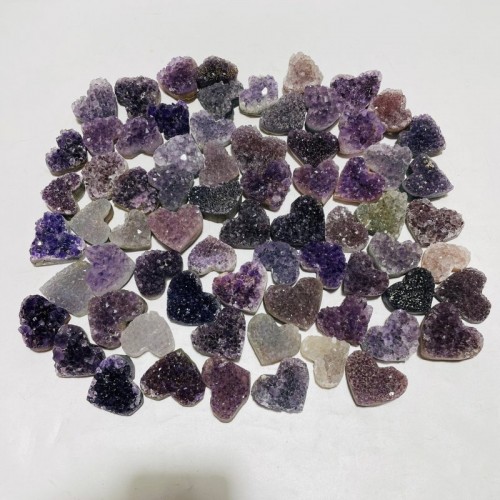 70 Pieces Beautiful Amethyst Cluster Heart