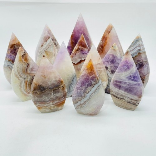 14 Pieces Beautiful Amethyst Mixed Striped Agate Arrow Head