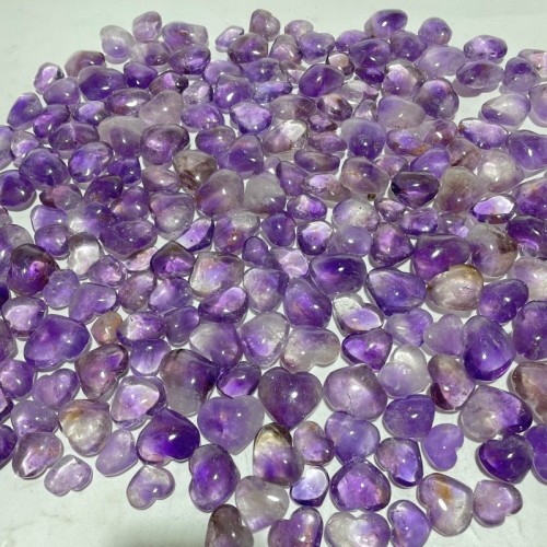 209 Pieces Small Amethyst Heart