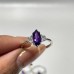 High Quality Amethyst Cut Faceted S925 Sterling Silver Ring Wholesale