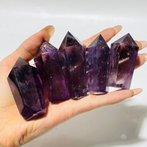 High Quality Deep Purple Amethyst Point Wholesale