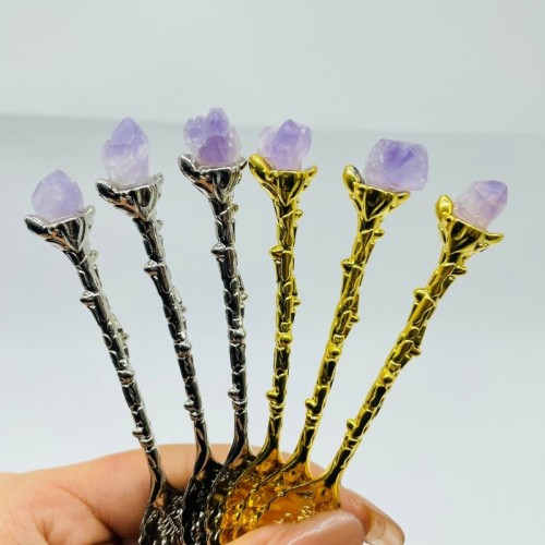 Raw Amethyst Cluster Coffee Spoon Wholesale