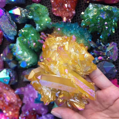 Colorful Aura Crystal Cluster Wholesale