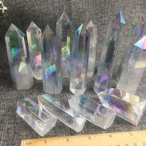 Aura Clear Quartz Point Wholesale