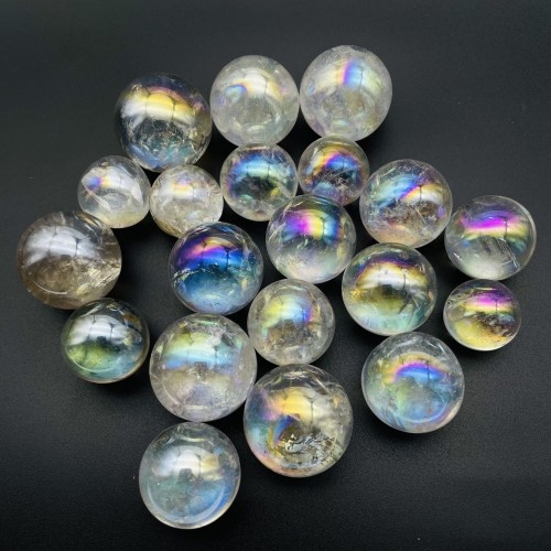 Aura Clear Quartz Ball Crystal Spheres Wholesale