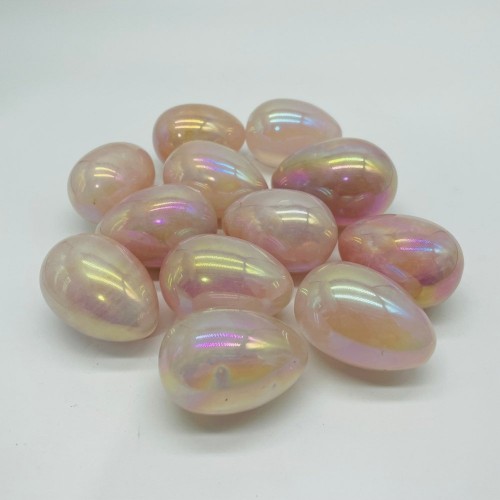 Aura Pink Rose Quartz Egg Wholesale