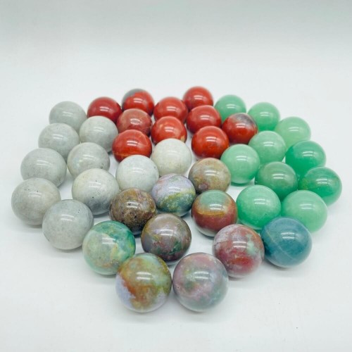 4 Types Mini Ball Spheres Wholesale Green Aventurine & Labradorite Ocean Jasper